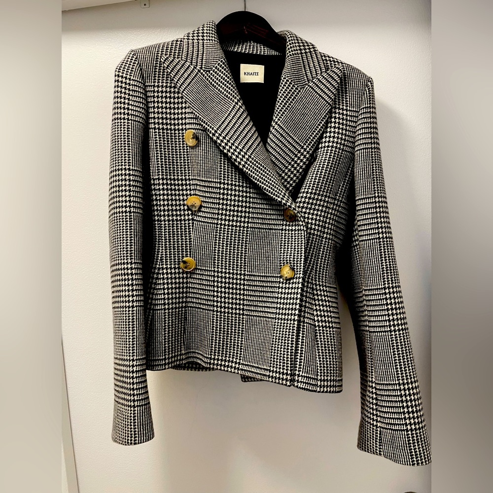 Khaite “Cathy” Blazer. Gorgeous houndstooth jacket. Worn 2x!